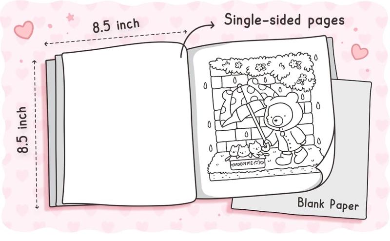 Cozy Friends Coloring Book - Cute and Comfy Design for Adults and Teens Featuring Super Cute Animal Characters and Simple Designs for Relaxation