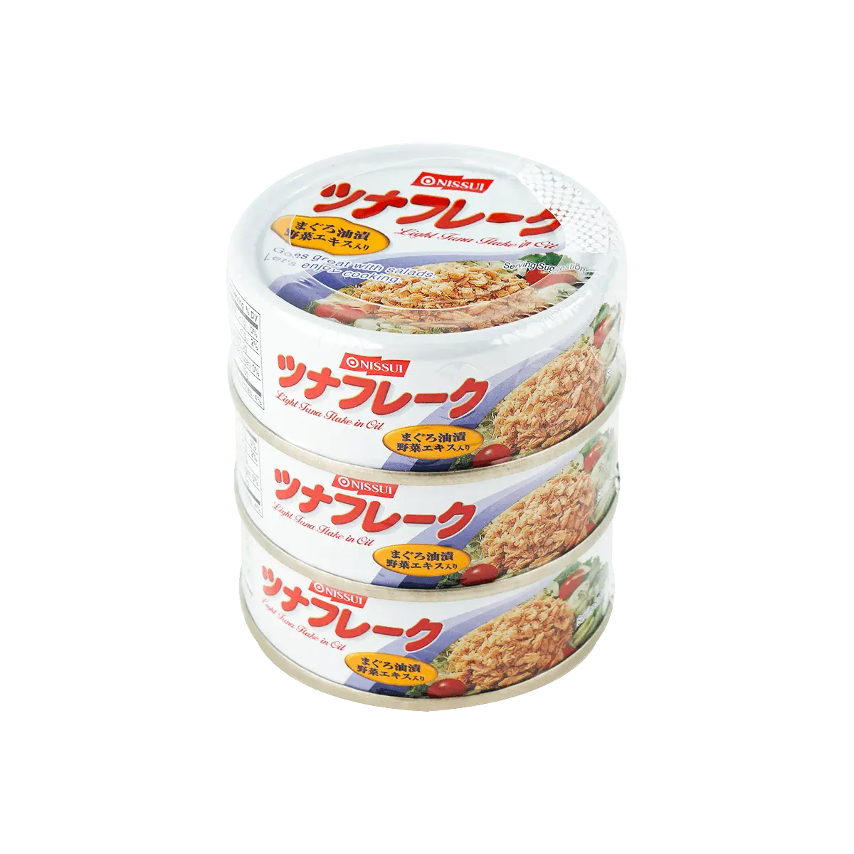 NISSUI Japanese Oil-Packed Tuna Can - 3 Pack (240g) - High Protein, Ready for Salads, Sandwiches, Sushi