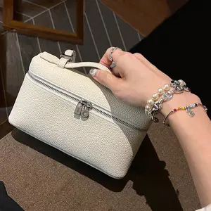 Retro Matte Hand-woven Messenger Bag in Lychee-patterned Calf Leather with Matte Metal Hardware Classic Lunchbox Design for Urban Women made luxury