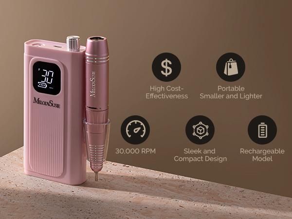 Professional Rechargeable Nail Drill 30000 RPM for Acrylic Nails Gel Polishing Manicure Professional Rechargeable Nail Drill 30000 RPM for Acrylic Nails Gel Polishing Manicure