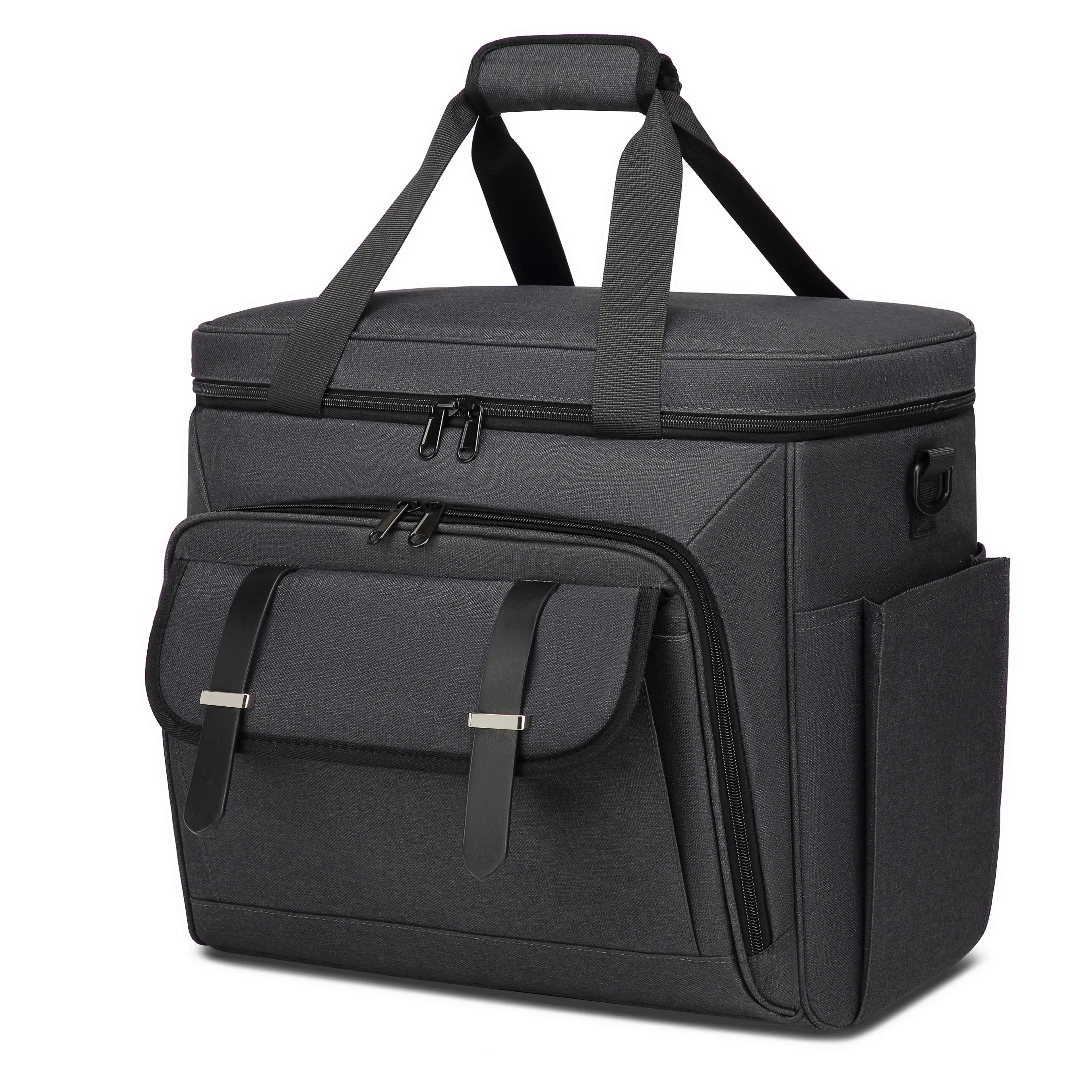 Teacher-Specific Rolling Storage Tote - Ultra-Durable Oxford Fabric Wheeled Briefcase with Pull Rod, Multiple Compartments, Silent Wheels, Removable Washable Bags for Teaching Tools, Classroom Supplies - Personal Organizer