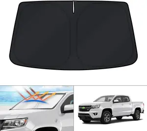 Canvcle Windshield Sun Shade for 2015-2022 Chevrolet Colorado Pickup Truck Window Sunshade Sun Visor Protector Foldable Blocks UV Rays Keep Your Car Cooler