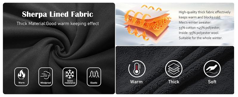 ZITY Men’s Sherpa Zip Hoodie – From Gym to Street, One Jacket Does It All Fall Winter Outerwear Casual Coats Long Sleeve Tops tiktok shop deals gifts for him streetwear gifts