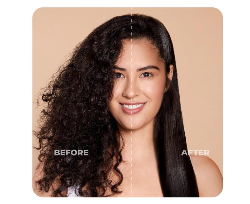 TYMO Ring Plus Ionic Hair Straightener Brush - Straightening Comb with Negative Ions, 9 Temp Settings & LED Display, Professional Styling Tools, Comfort, Salon, Black Red