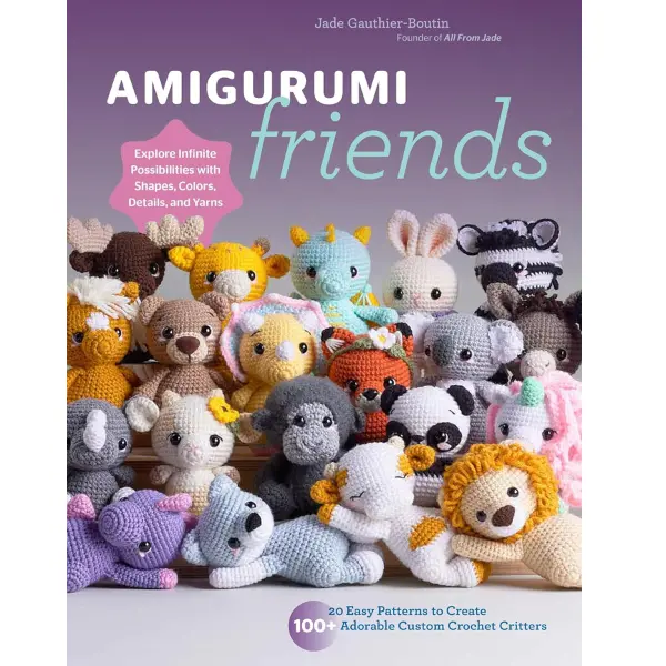 Amigurumi Friends English Paperback Book - 20 Easy Crochet Patterns, Customizable Animal Designs, Detailed Patterns, Yarn Tips, QR Codes, Video Tutorials for Craft Sellers