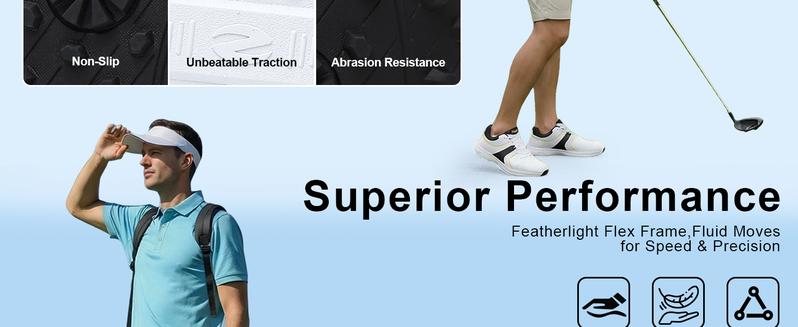 Golf Shoes Mens Waterproof Professional Outdoor Spiked Golf Cleats for Men