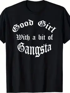 Nice Girl with a Touch of Gangster Style, Vintage English T-Shirt