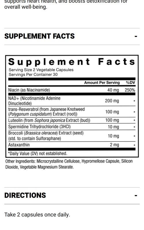 Force Factor NAD+ (NMN Alternative) with Resveratrol, Astaxanthin & Spermidine, 7-in-1 Longevity Formula for Cellular Energy, Repair & Healthy Aging, 60 Capsules Force Factor NAD+ (NMN Alternative) with Resveratrol, Astaxanthin & Spermidine, 7-in-1 Longevity Formula for Cellular Energy, Repair & Healthy Aging, 60 Capsules
