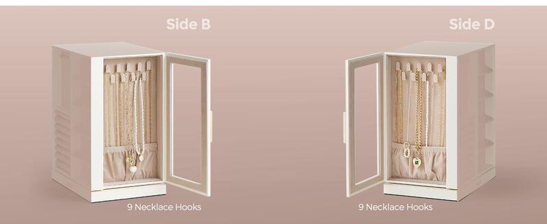 SONGMICS Jewelry Box 360° Rotating, Jewelry Storage Case with 5 Drawers,Glass Window, Spacious, Open Design, Great Gift SONGMICS Jewelry Box 360° Rotating, Jewelry Storage Case with 5 Drawers,Glass Window, Spacious, Open Design, Great Gift