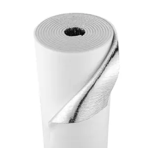 Reflective Insulation Roll for Garage Doors, 2-Car Thermal Kit, 6mm Thick, 24 in x 18 ft, 4 Rolls Aluminum Foil with EPE Foam Core Radiant Barrier, White PE Film Heat Shield, Energy Efficient Garage Insulation