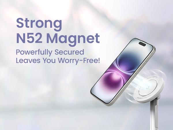 KraftGeek JustTap Magnetic 66" Selfie Stick Tripod for iPhone & Android Phones, Compatible with MagSafe, Fits iPhone 12/13/14/15/16/17 Series & iPad, MagSafe Case & Other Phones with Metal Ring, With Rechargeable Wireless Remote