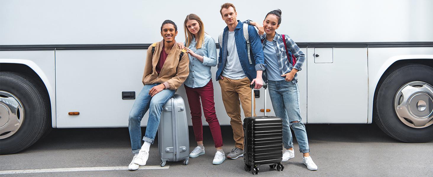 Lekesky 16 Inch Carry-On Luggage – Airline Approved Hardside Suitcase with TSA Lock, Spinner Wheels, Lightweight ABS Travel Bag for Men & Women