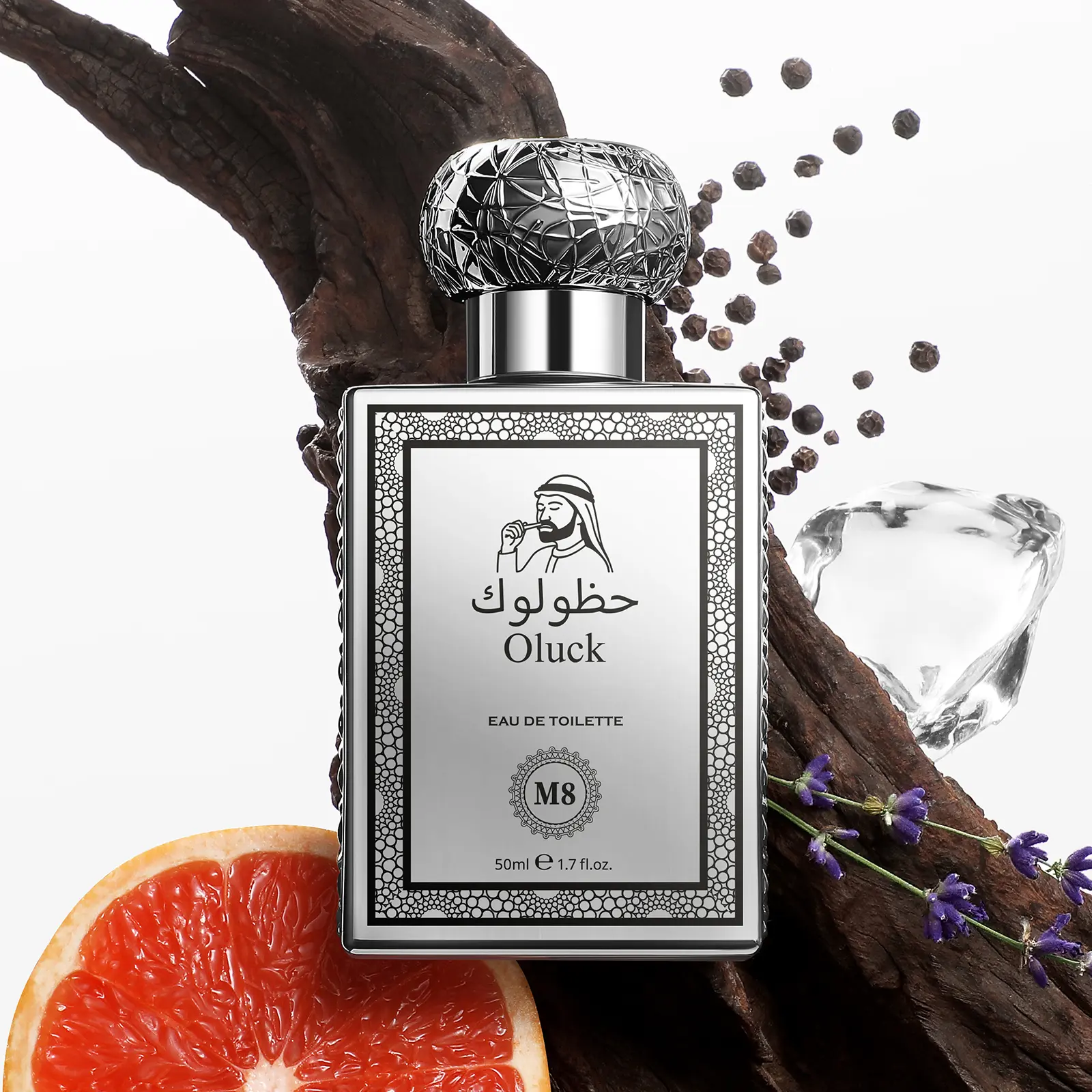 Oluck Perfume M8 Men's Oriental Spicy EDP Liquid Cologne - Pepper, Ginger, Grapefruit, Amber, Vanilla Notes, Commanding Long-Lasting Daily Evening Fragrance, Edp Liquid Colognes,back to school