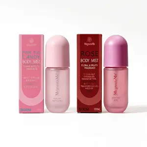 MegustaMe Body Spray Duo Set — Pink Candy Pig + Rose — 2-in-1 Natural Spray — Portable Travel Size — Refresh & Revitalize Between Showers — No Residue Buildup, Fresh & Non-Greasy