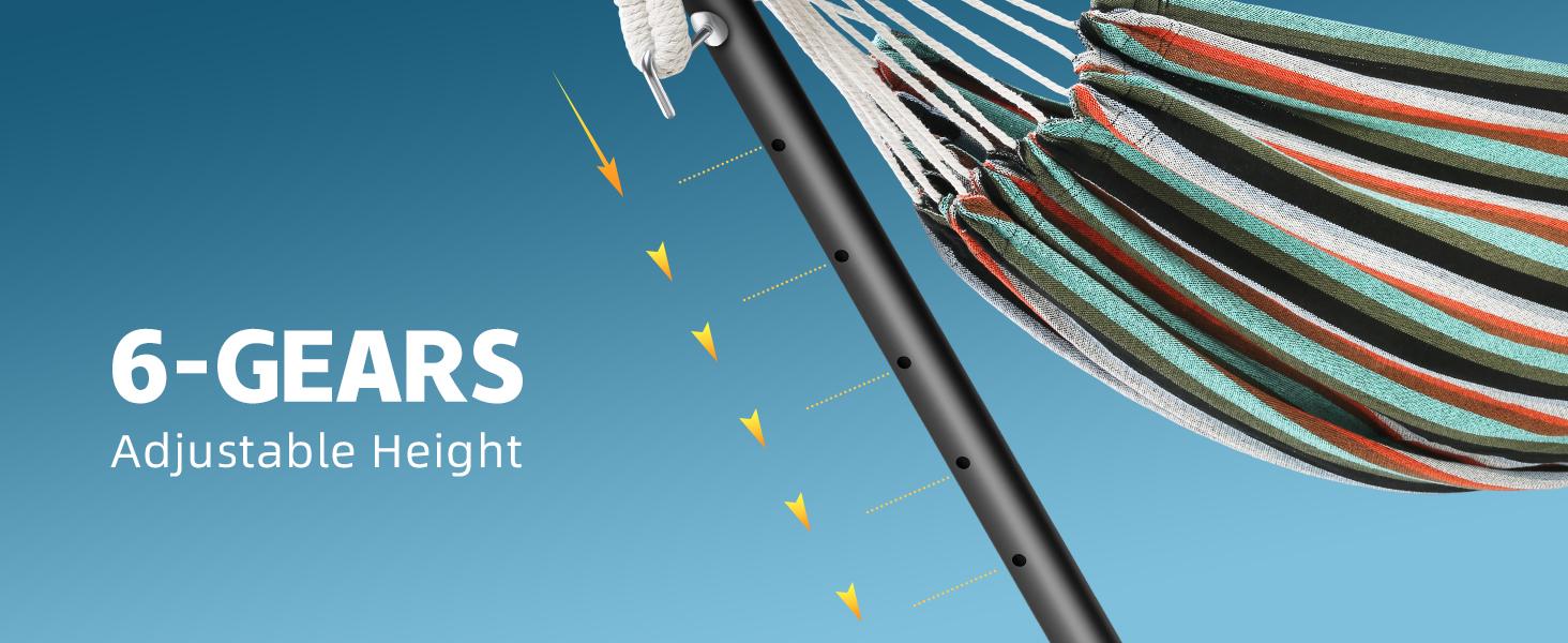 Outdoor Double Hammock with stand ,Include Space-Saving Steel Frame, 600- pound Load Capacity, Patio Swing with stand , Carry Bag , Suitable For Seaside, Courtyard, Garden, Terrace , Indoor