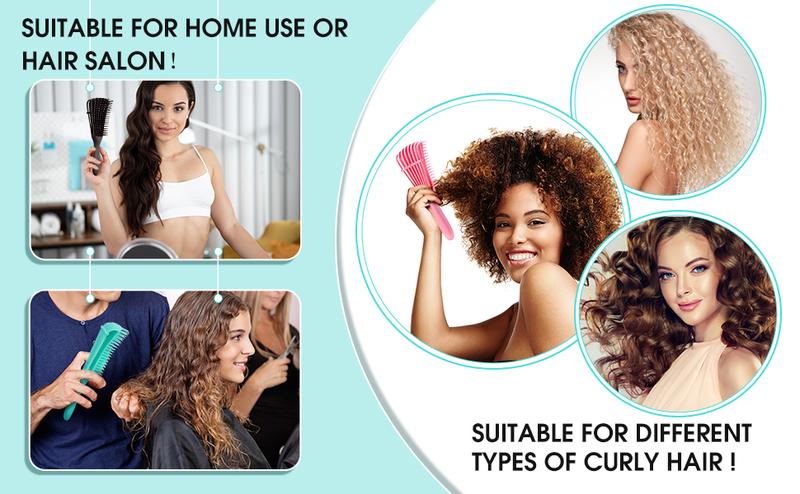 LMMAKE Clean Wide Tooth Comb With ToughMaterial Detangling Brush Flexible Bristles Curved Hollow Body Scalp Massaging Reducing Breakage Smoothing Frizz Haircare Products Fast Styling Multi Use Wet Dry Hair All Types Long Lasting