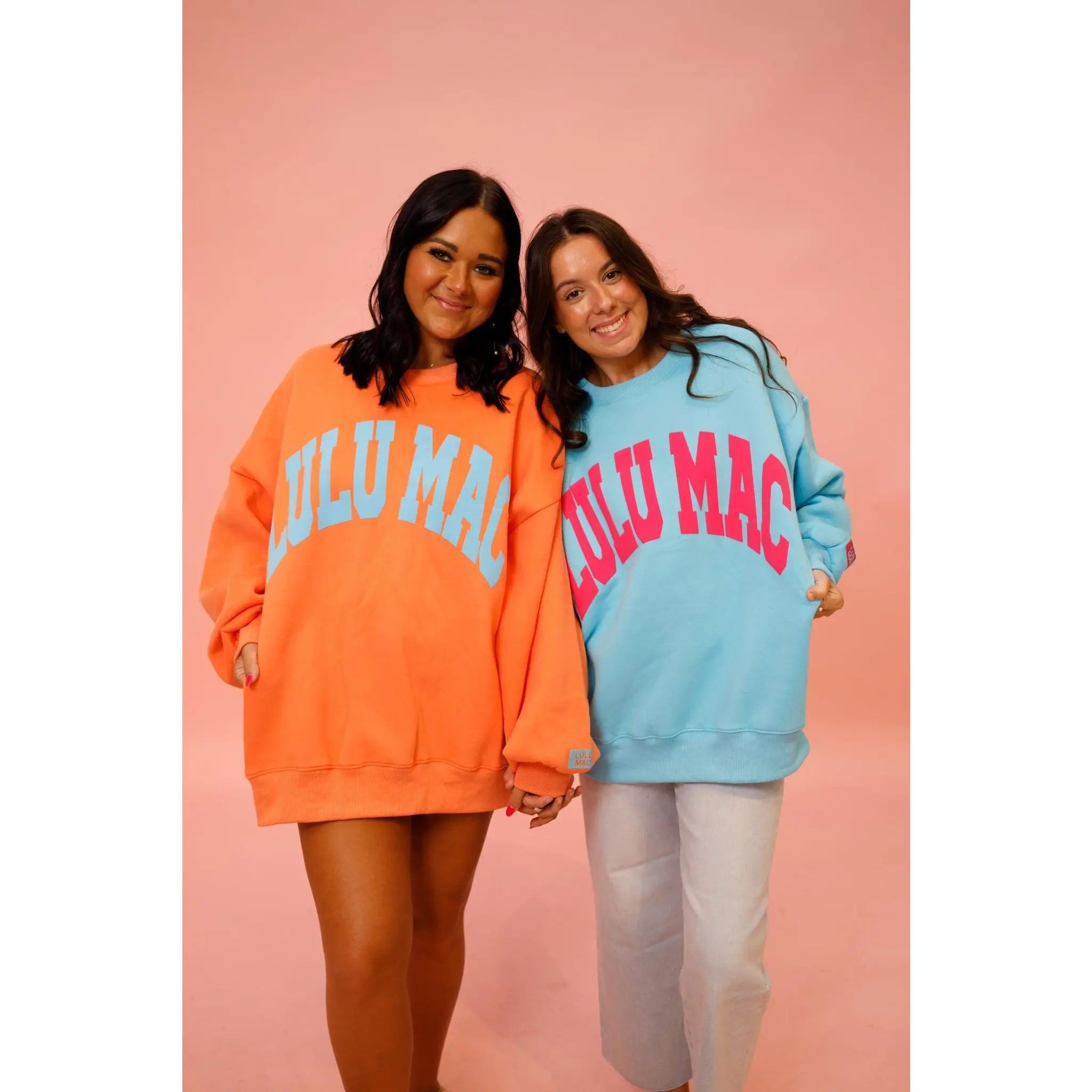 LULU MAC - Blue and Hot Pink Sweatshirt