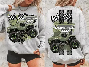 Monster Jam Event Soldier Fortune Monster Truck Sweatshirt Youth and Adult 2 Sided Graphic Sweatshirt or T-shirt, Monster Jam shirt, Monster Truck shirt, Off-Road Motorsports Tee, Monster Truck Fan Gift, Youth clothing, summer outfit, Racing Fan Gift