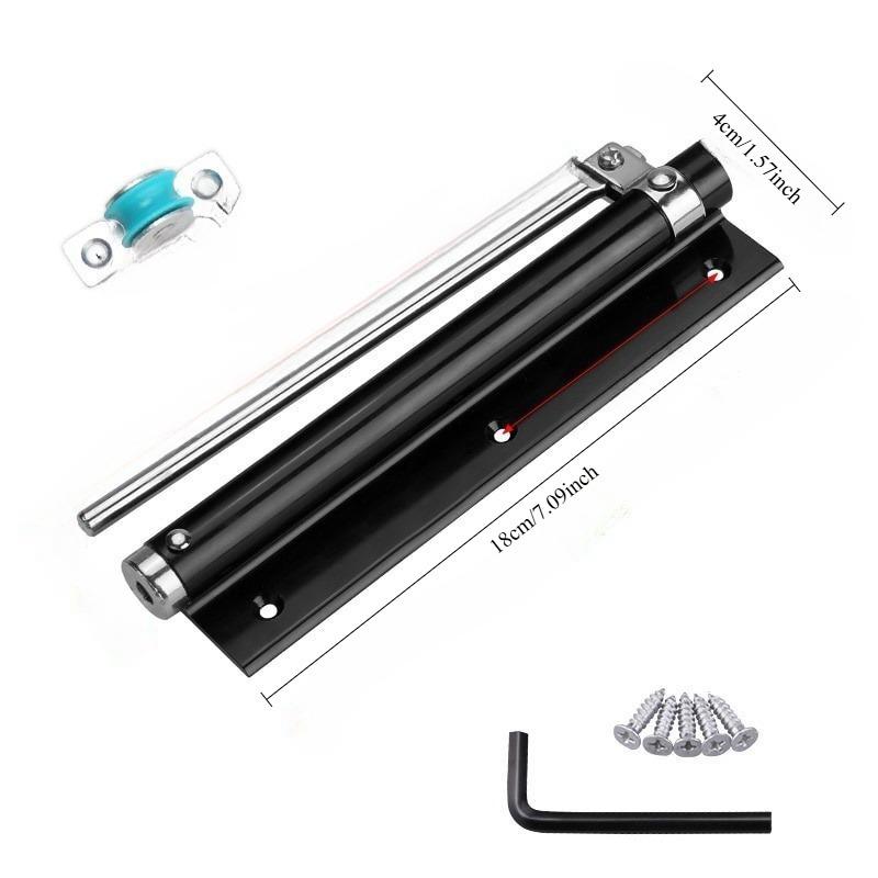 Automatic door closing tool, suitable for doors weighing up to 50 kg, 150° opening angle, spring-loaded self-closing hinges, adjustable locking speed, stainless steel soft-closing top catch, arm screw and wrench lock, easy to install door closer detail 2