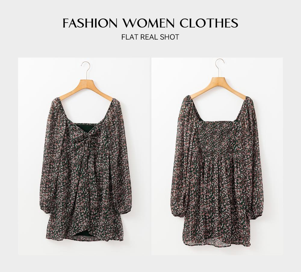 Asvivid Women's Fashion Trend Floral Print Sweetheart Neck Shirred Front Mini Dress Casual Long Sleeve Dresses Spring Fall Clothes SpringStatements Asvivid Women's Fashion Trend Floral Print Sweetheart Neck Shirred Front Mini Dress Casual Long Sleeve Dresses Spring Fall Clothes SpringStatements