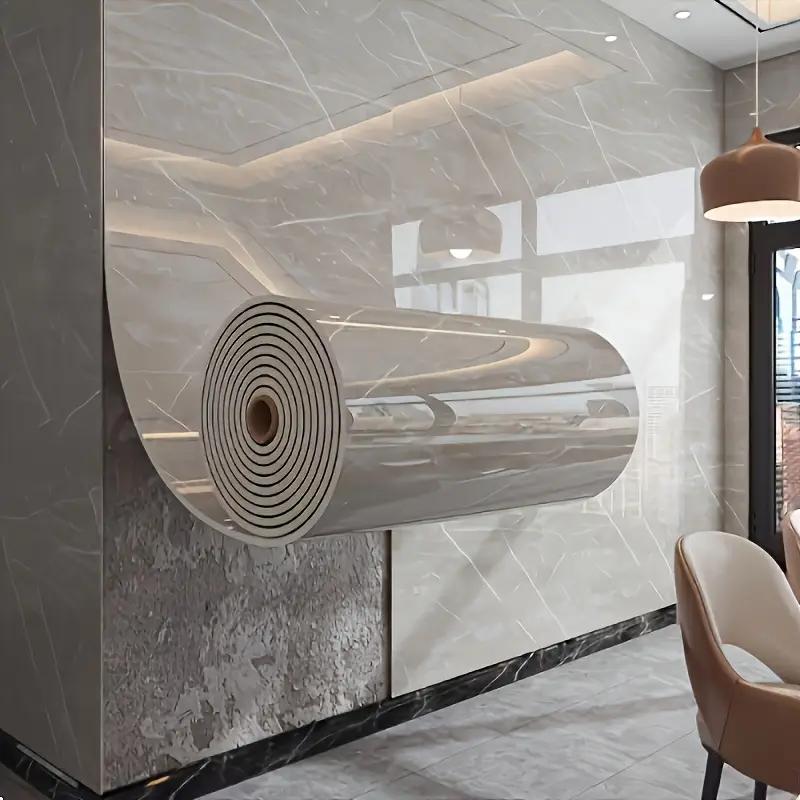 Marble Wallpaper Self-Adhesive Vinyl with 3D Illusion Effect - Removable Peel & Stick Tile Sticker Suitable for Walls, Floors, Ceilings - Realistic Stone Design with Thick Vinyl Layer & UV Print, Bathroom, Backsplash 1Roll(23.62*118.1inch)