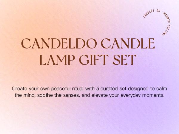 Relaxing Birthday Gifts for Women: Purple Flower Candle Warmer Lamp with Scented Candles Valentines Day Gift Set for Mom Dimmable Wax Warmer with Timer, Valentine's Day gift
