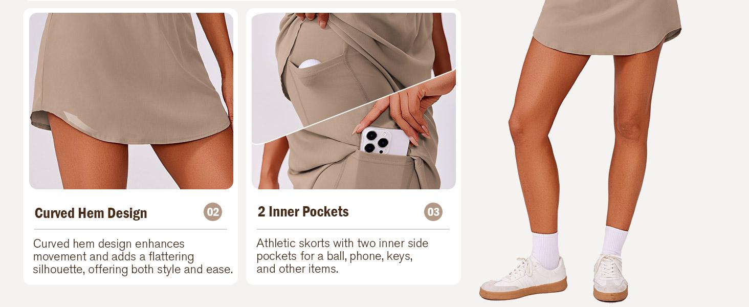 PINSPARK Golf Skirts for Women High Elastic Waisted Athletic Skort 2 Pockets Curved Hem Tennis Skirt for Pickleball Workout springtok Outdoorfun Activewear PINSPARK Golf Skirts for Women High Elastic Waisted Athletic Skort 2 Pockets Curved Hem Tennis Skirt for Pickleball Workout springtok Outdoorfun Activewear