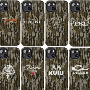 Vintage Collection Sitka Waterfowl Hunting Camo Phone Case, Mossy Oak Bottomland Camouflage Aesthetic For iPhone 17 16 Promax 15 14 Plus 13 12 Mini 11 Pro 8 Plus X, Outdoors, Durable Cover FU3