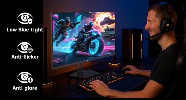 KTC 27" 2K QHD 200Hz Fast IPS Gaming Monitor, 2560*1440 Up to 210Hz Monitor, HDR 400, GTG 1ms, DP@200Hz, HDMI@144Hz,Adaptive Freesync & G-sync, 131% sRGB, Bulit-in Dual 2W Speakers, PC Monitors Gamer with HDMI 2.0 x 2 & DP1.4 x 2, H27T22C-3