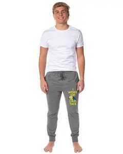 Despicable Me Minions Mens' Movie Woke Up Like This Jogger Sleep Pajama Pants