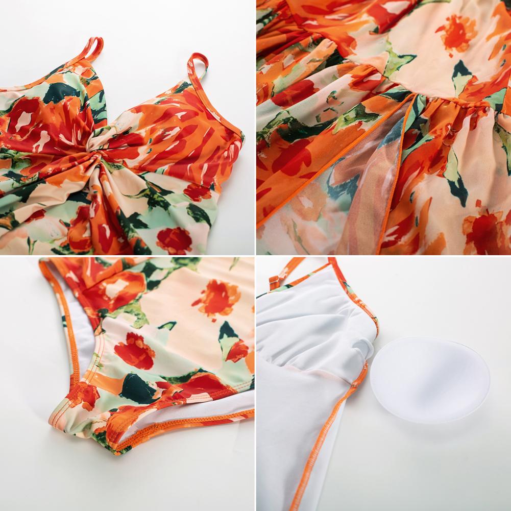 【GRACE KARIN】 Women's Two-piece set Swimsuits with Cover Up Skirt Tummy Control V Neck Bathing Suits SpringStatements