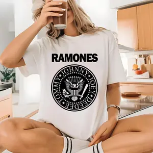 [Sale Up To 50%] Ramones T-Shirt Rock Band Unisex Vintage Tee | Classic Punk Logo, Retro Aesthetic, Streetwear Music Shirt