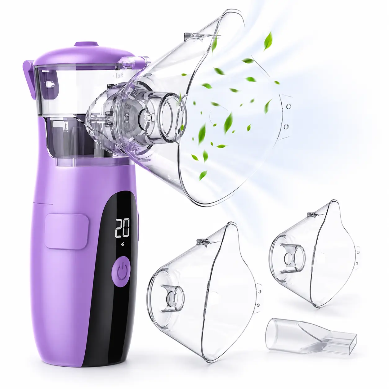 Rechargeable Nebulizer, Handheld Smart Nebulizer,Portable Nebulizer with Self-Cleaning Mode, quiet operation, easy to use and maintain