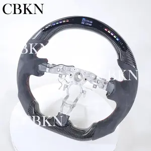 370z LED RPM Carbon Fiber Steering Wheel Leather Steering Wheel