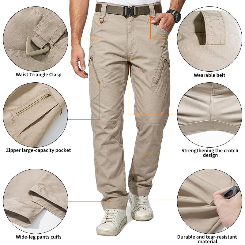 Men's 2-Piece Tactical Cargo Trousers, Menswear, Mid-Rise Zip Tailored Fit, Multi-Pocket, Durable Breathable Polyester, All-Season, Stylish Casual, Ideal for Construction Work. Men's 2-Piece Tactical Cargo Trousers, Menswear, Mid-Rise Zip Tailored Fit, Multi-Pocket, Durable Breathable Polyester, All-Season, Stylish Casual, Ideal for Construction Work.