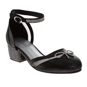 Badgley Mischka Girls' Adjustable Glitter Sandals - Sparkly, Elegant, Fashion Forward, Comfort Fit for Formal Occasions (Little Kid/Big Kid), Adjustable Sandals