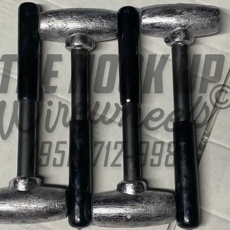Lead hammers for wire wheels