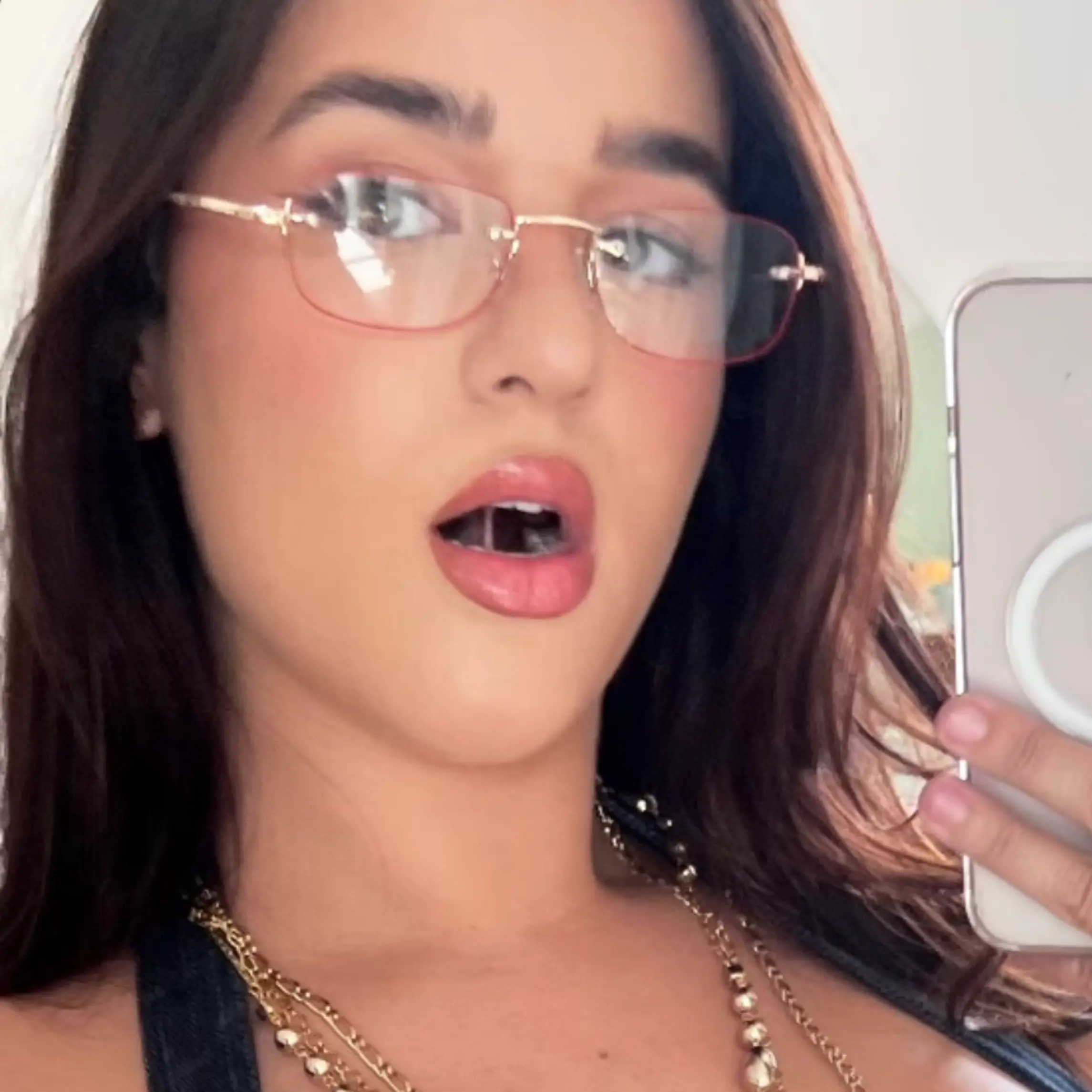 MAISIE Small Clear Bayonetta Glasses