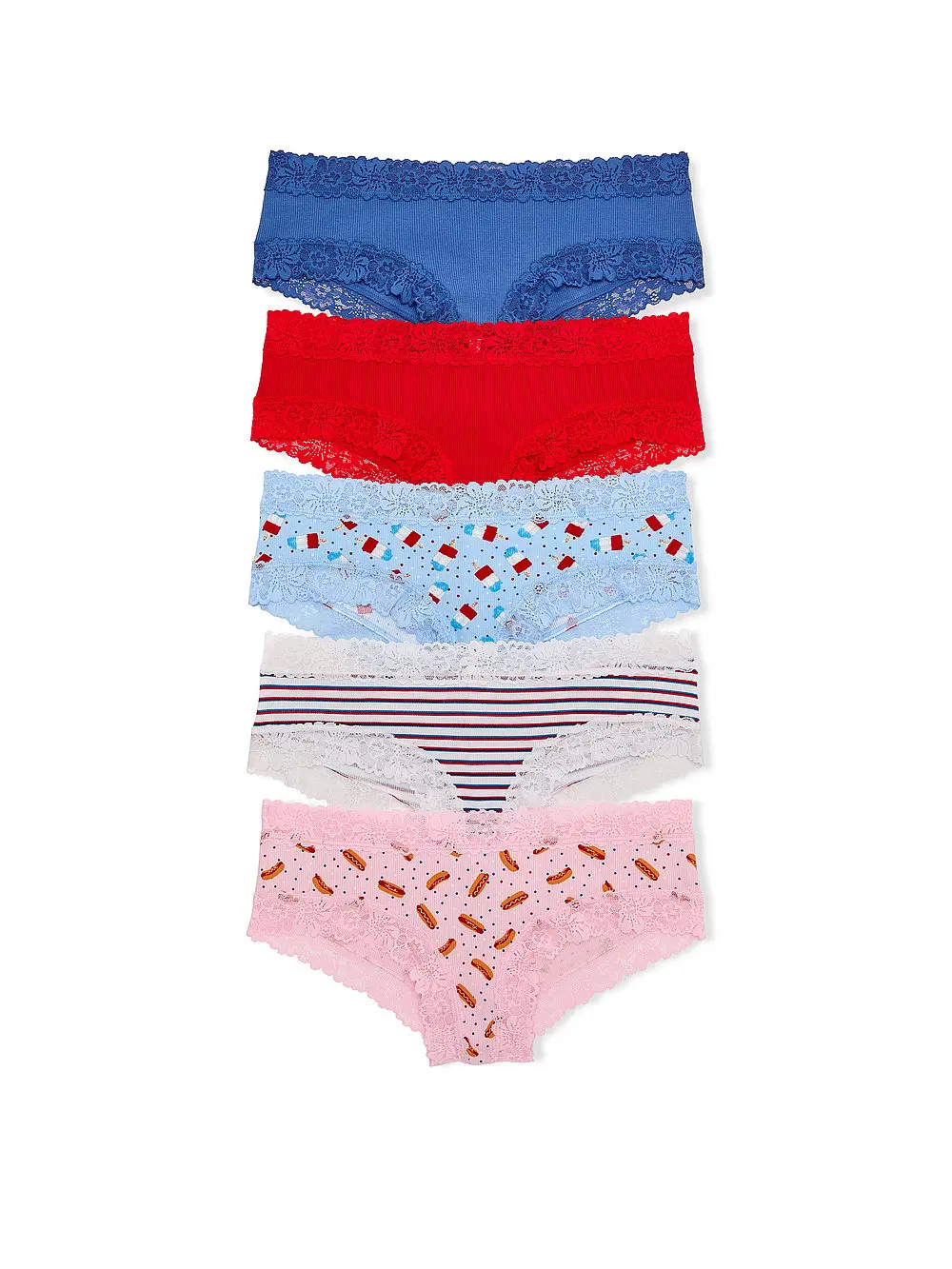 PINK Women's Lace Cheekster Underwear, Panties for Women, Multi Pack (XS-XXL)