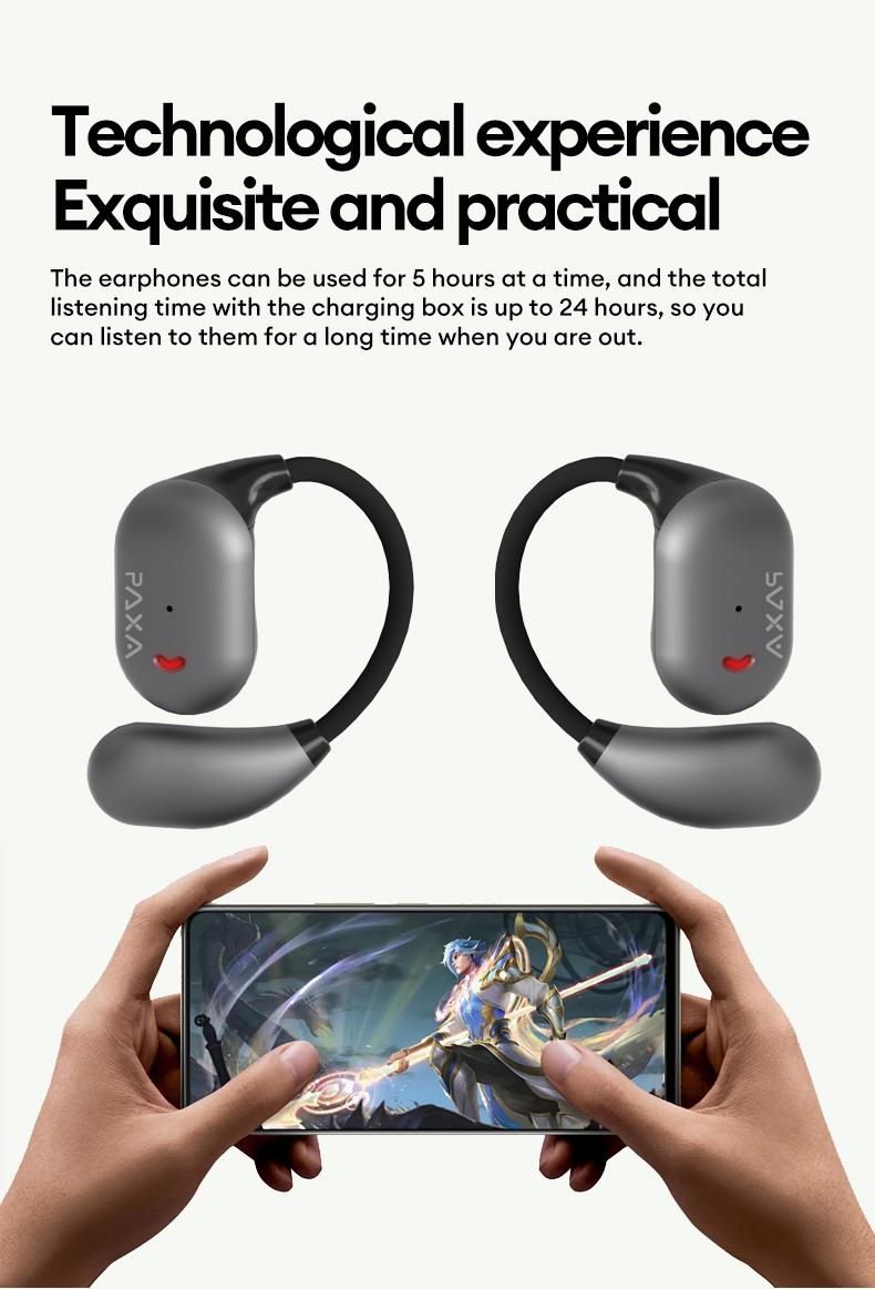 PAXA KC-10 Bible Prayer Wireless Headphones with Bluetooth 6.0 OWS, App-Based Prayer & Scripture Audio, Waterproof Sport Headset, Noise Reduction, Built-in Mic, Compatible with Android & iOS