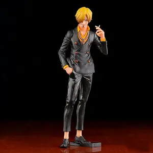 27Cm Figure Vinsmoke Sanji Smoking Insert Grandista PVC Action Figures Model Dolls Toys Kids Birthday Gift Bandai