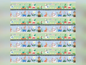 Story Time | Story Time Border Stripe by Jill McDonald for P&B Textiles | STIM 5589 BG