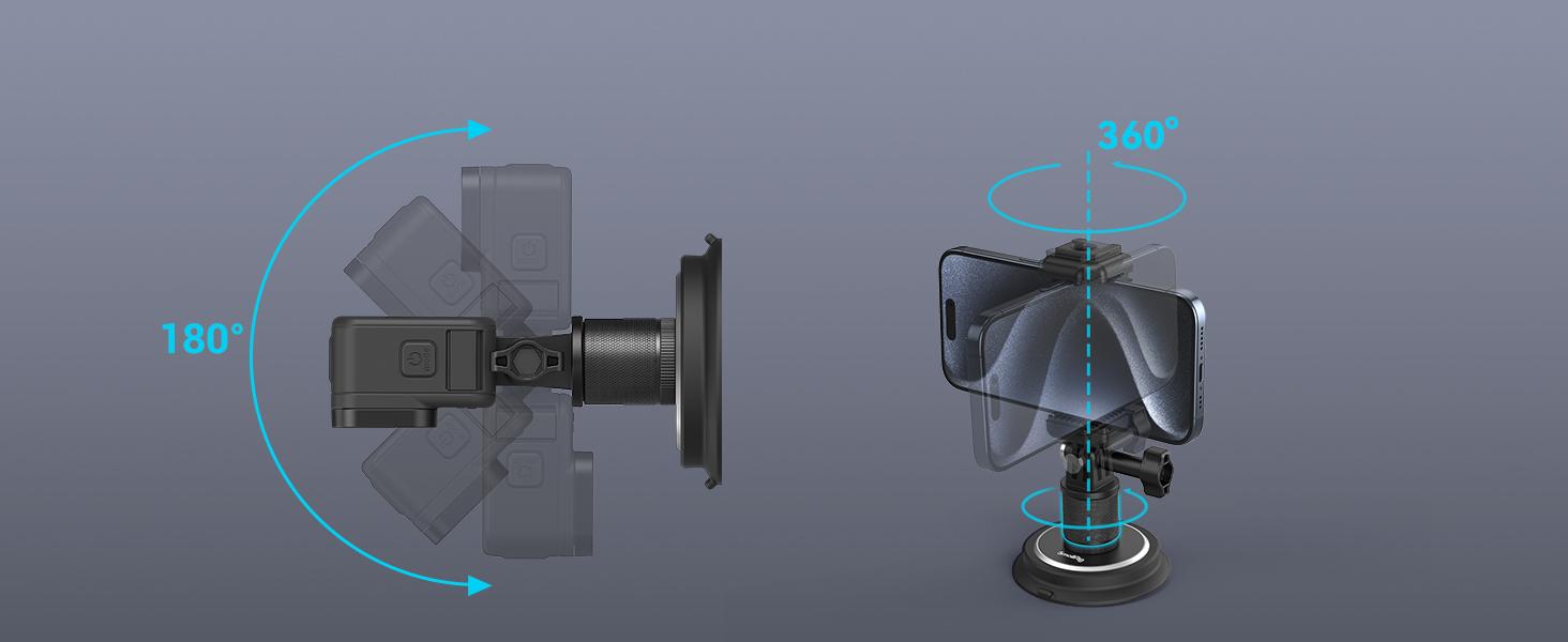 SmallRig 2-in-1 Gym Magnetic Suction Cup Phone Holder for iPhone 17/16Pro Max &Build in 6 Magnets Powerful Car Mount for GoPro Hero 13/12/11/10, for Akaso, for Insta360, for DJI OSMO Action 4/5, Pocket 3 and Phone 4347 SmallRig 2-in-1 Gym Magnetic Suction Cup Phone Holder for iPhone 17/16Pro Max &Build in 6 Magnets Powerful Car Mount for GoPro Hero 13/12/11/10, for Akaso, for Insta360, for DJI OSMO Action 4/5, Pocket 3 and Phone 4347