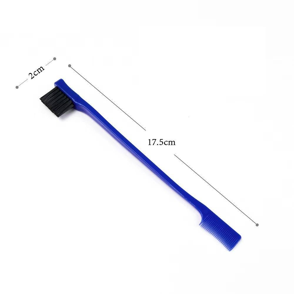 Megalook 1 Pcs Hair Edge Brush Double Sided Control Hair Brush Comb Color random Haircare Heatless