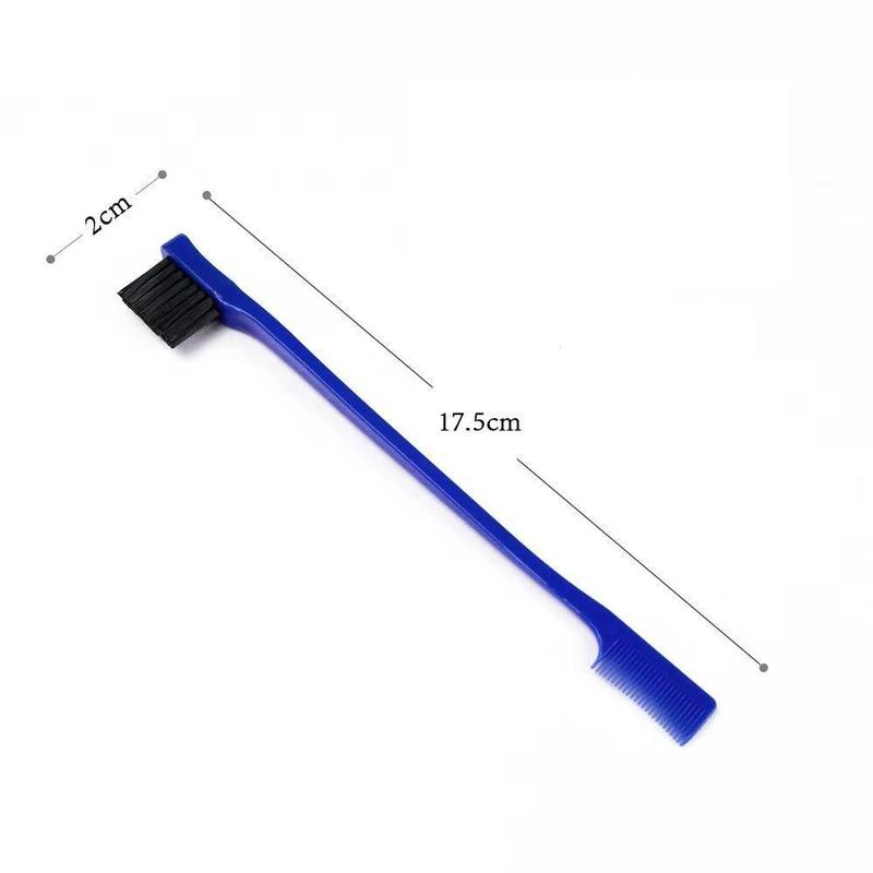 Megalook 1 Pcs Hair Edge Brush Double Sided Control Hair Brush Comb Color random Haircare Heatless