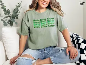 Mental Health Matters T Shirt - Positive Awareness Quote Graphic Tee, Everyday Casual Unisex Shirt