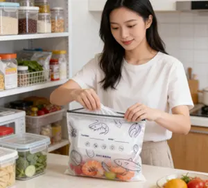 Aluminum foil fresh-keeping bag, sealed bag, thickened food grade refrigerator, food preservation film, specialized storage bag for refrigeration and freezing Containers