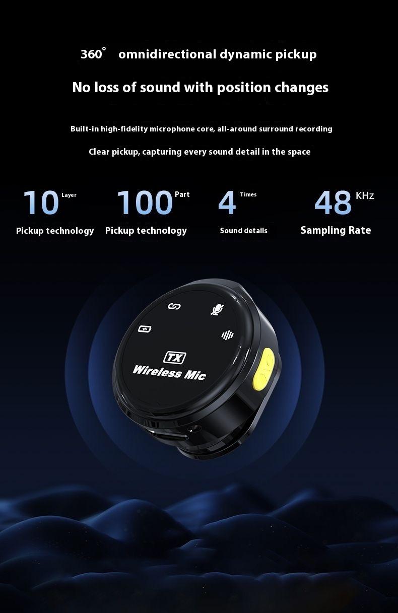 Wireless Lavalier Microphone for iPhone iPad AndroidWith Charging Case Audio Smartphone AudioSmartphone Portable Noise Cancellation Clip LapelReceiver Equipment Device Recording Usb Wearablewireless microphone streaming equipment。Black Friday