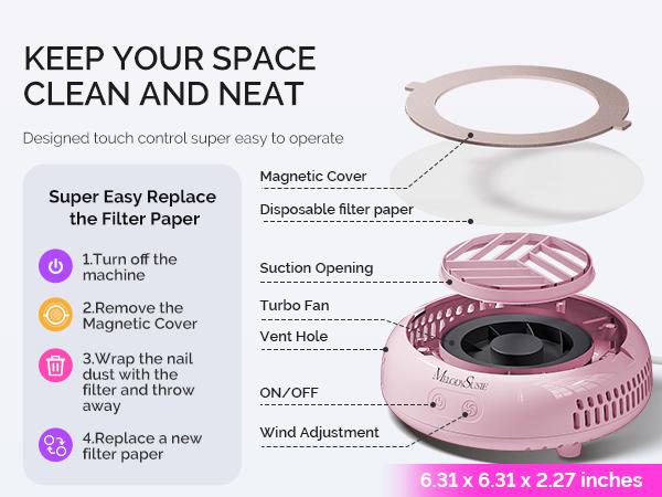 MelodySusie HProA Mini Nail Dust Collector for Beginners Home Salon, Compact & Portable Ideal for Salon Use, Christmas Gift MelodySusie HProA Mini Nail Dust Collector for Beginners Home Salon, Compact & Portable Ideal for Salon Use, Christmas Gift