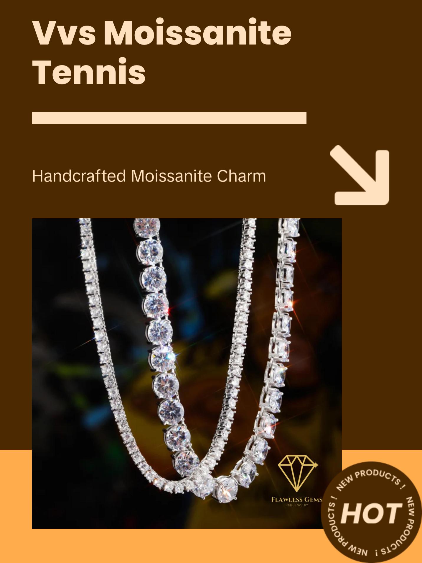 Sterling Silver VVS Tennis Chain